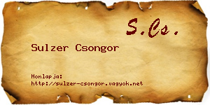 Sulzer Csongor névjegykártya